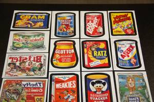 2005 Wacky Packages Magnet and Tattoo Insert Lot  19 Cards