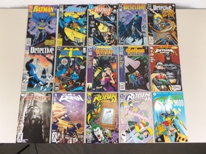 lot 52 image: Lot of 15 DC Comics Batman Type Comic Books