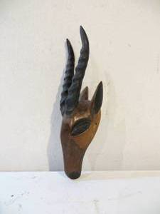 lot 26 image: VINTAGE Wooden Antelope Head