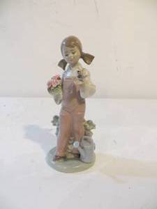 lot 34 image: Lladro Girl with Watering Can (Spring) Figurine