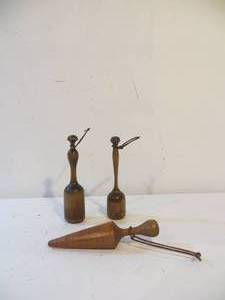 lot 38 image: 3 VINTAGE Wooden Tools