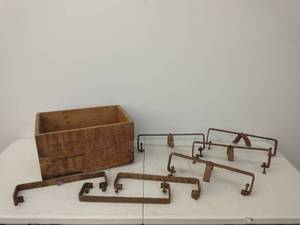 Old Wooden Crate and Metal Brackets