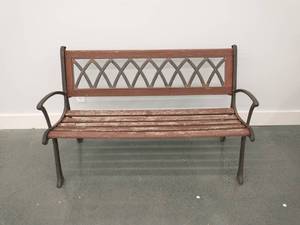 Metal & Wood Bench
