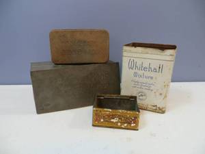 lot 12 image: 4 VINTAGE Tins