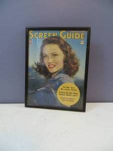 lot 33 image: Framed VINTAGE 1942 Screen Guide
