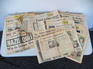 lot 60 image: Collection of VINTAGE Newspapers