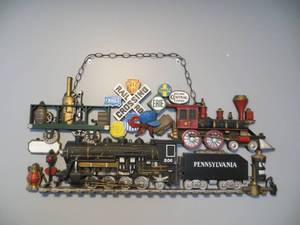 lot 86 image: VINTAGE Railroad Wall Hanging