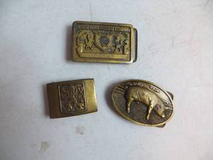 lot 94 image: 3 VINTAGE Belt Buckles