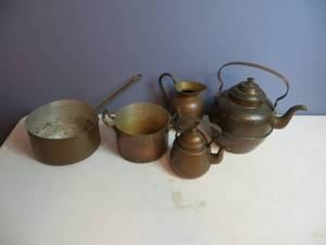 lot 100 image: Collection of Copper Cookware