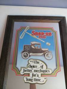 lot 101 image: Framed Snap-On Mirror