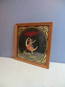 lot 104 image: Framed Miller High Life Wall Hanging