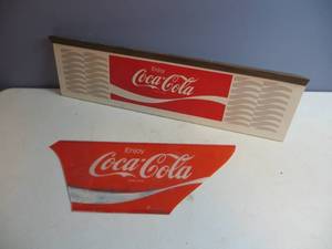 lot 123 image: 2 VINTAGE Coca-Cola Signs