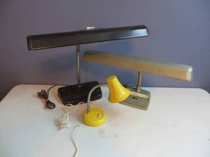 lot 138 image: 3 VINTAGE Desk Lamps