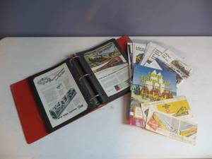 lot 140 image: Binder of VINTAGE Train Advertisements & Ephemera