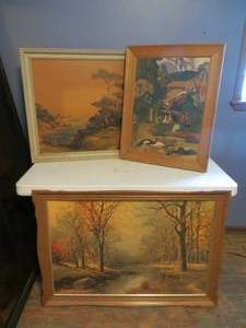 lot 157 image: 3 Framed Pieces of Wall Art