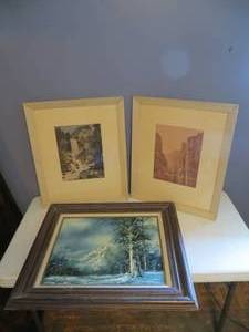 lot 158 image: 3 Framed Pieces of Landscape Art