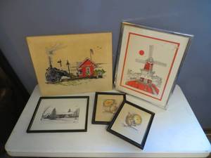 lot 161 image: 5 Pieces of Wall Art