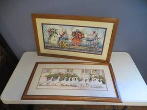 lot 164 image: 2 Pieces of Farmhouse-Inspired Wall Art