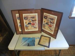 lot 166 image: 5 Pieces of Framed Wall Art