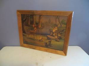 lot 169 image: VINTAGE Bambi Wall Art