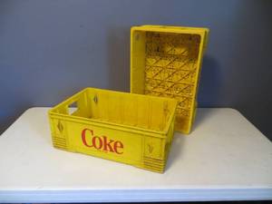 lot 171 image: 2 VINTAGE Plastic Coke Crates