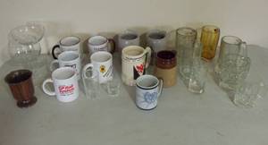 lot 298 image: Misc Drinking Glasses and Mugs