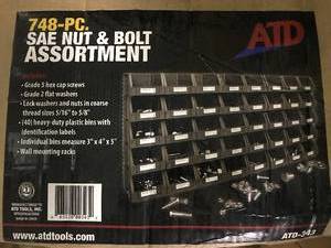 lot 1 image: 748 piece Nut and Bolt assortsment with Cabinet