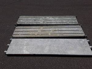 lot 8 image: 1-Metal Tech, 2-Werner 7 Ft. 19 Inches Aluminum Platforms (75 Lbs. Per Sq, Ft.)