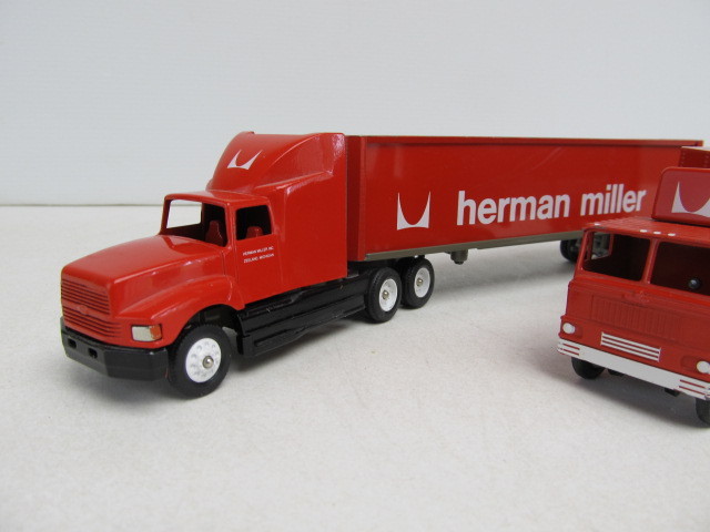 Pair of Winross HERMAN MILLER Diecast Metal Promo Semi Trucks