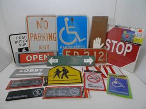 lot 172 image: Large Lot of Assorted Signs