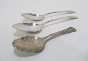 lot 61 image: 3 Vintage STERLING Silver Spoons