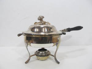 lot 72 image: Nice Signed Vintage Silver Plated Chaffing Dish 