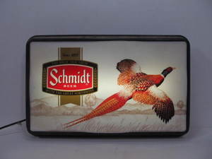 lot 83 image: Working Vintage SCHMIDT Lighted Beer Sign
