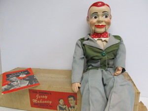 lot 54 image: Old Vintage Jerry Mahoney Ventriloquist Dummy by Juro wOriginal Box