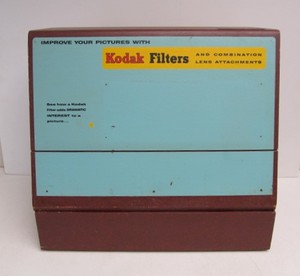 lot 95 image: Vintage KODAK Advertising Countertop Store Display 5-Drawer Cabinet