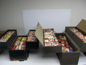 lot 142 image: 2 Vintage Radio Tube Cases FULL of Boxed Tubes