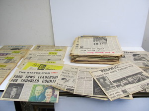 lot 144 image: Large Lot of Vintage Newspapers 