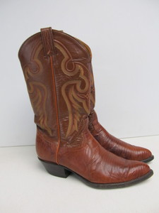 lot 149 image: Nice Vintage TONY LAMA Western Leather Cowboy Boots - Mens Size 9D