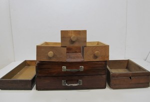 lot 220 image: Group of Vintage Wooden Cabinet Drawers
