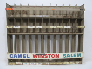 lot 229 image: Vintage Service Station Advertising Cigarette Dispenser Rack