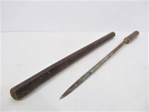 lot 15 image: Vintage Hidden Bamboo Stiletto Style Long Knife