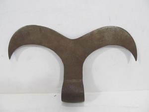 lot 16 image: Old Vintage Middle Eastern Double Edge Curved Axe Head