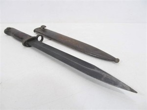 lot 17 image: Original WW2 Bakelite Grip Jos. Corts 1938 German 98K Mauser Bayonet
