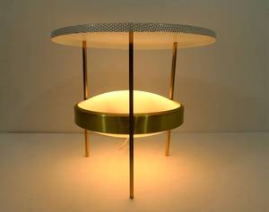 lot 194 image: Very Nice Vintage Mid Century Italian Designer Brushed Brass UFO Desk Lamp