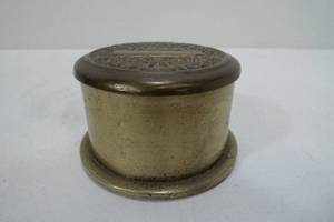 lot 235 image: Antique Brass Metrometer Trident Water Meter Inkwell