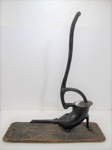 lot 285 image: Early Antique Cast Iron Sausage Stuffer - Patented 1854