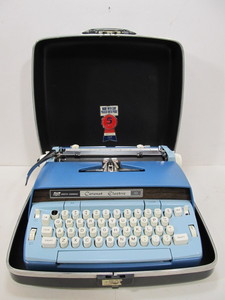 lot 294 image: Nice Vintage Working SMITH CORONA Coronet electric 10 Blue Typewriter