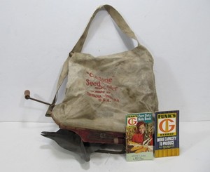 lot 297 image: Primitive Old Vintage CYCLONE Hand Crank Farm Seed Sower