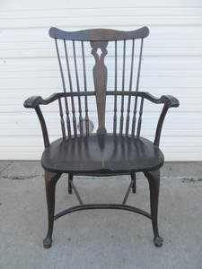 lot 269 image: Quality Antique Signed KARPEN Windsor Back Armchair