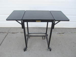 lot 272 image: Vintage Industrial Metal TIFFANY Rolling Typewriter Table